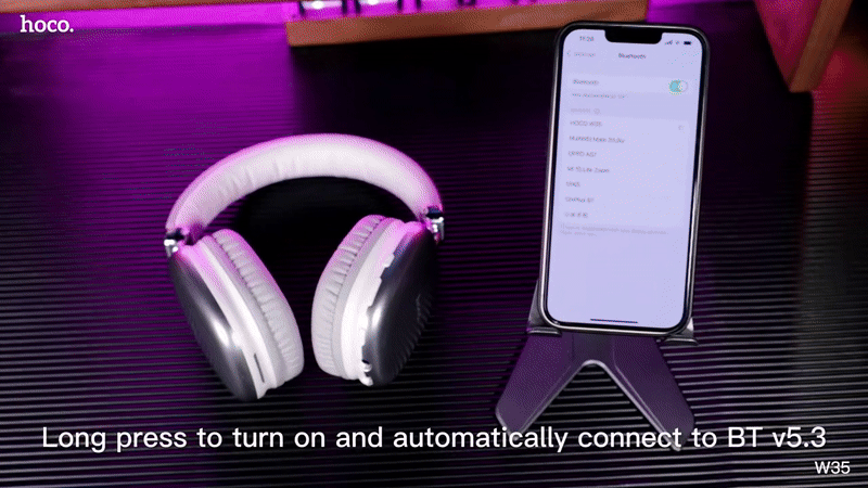 Hoco Wireless Bluetooth Headphones – High-Fidelity Sound, Long Battery, Comfortable Fit