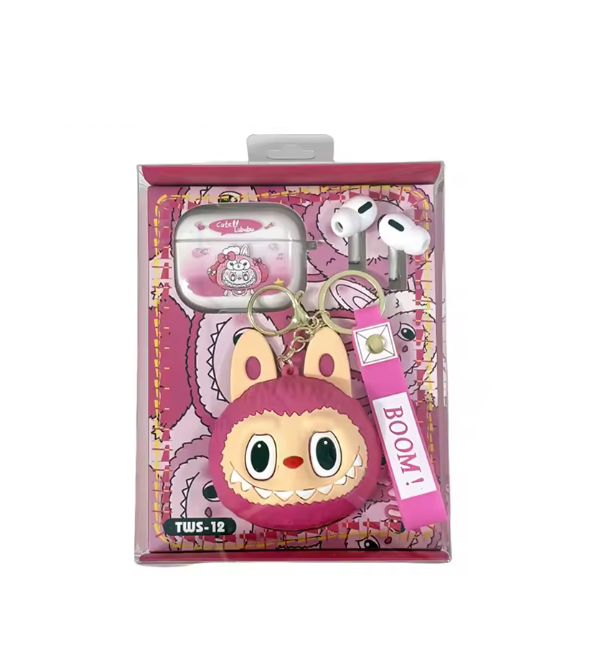 Labubu Earbuds Gift Pack – Includes Stylish Keychain Pouch